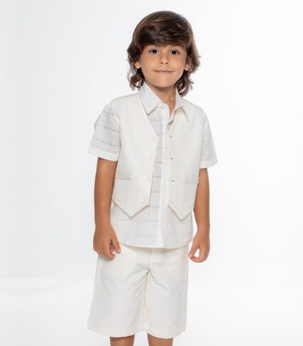 Boys Bermuda shorts in premium cotton, perfect for casual and formal wear