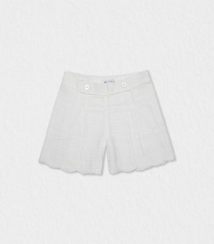 Elegant Girl Shorts Caissy with adjustable waist and wavy trim