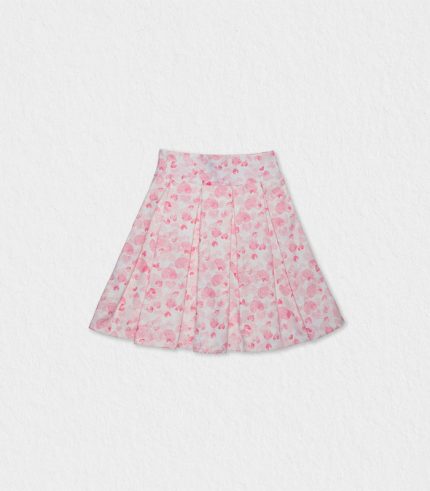 Elegant girl skirt with metallic pleats.