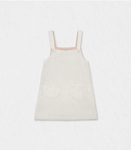 Girls corduroy salopette dress