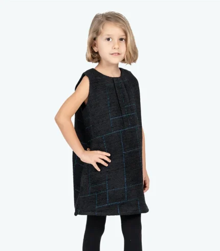 Cozy girls winter dress with long sleeves for warmth and style