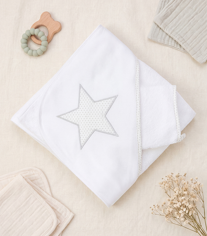 Aime-Shower-Cap-Dots---1 Bath hooded towel babywear
